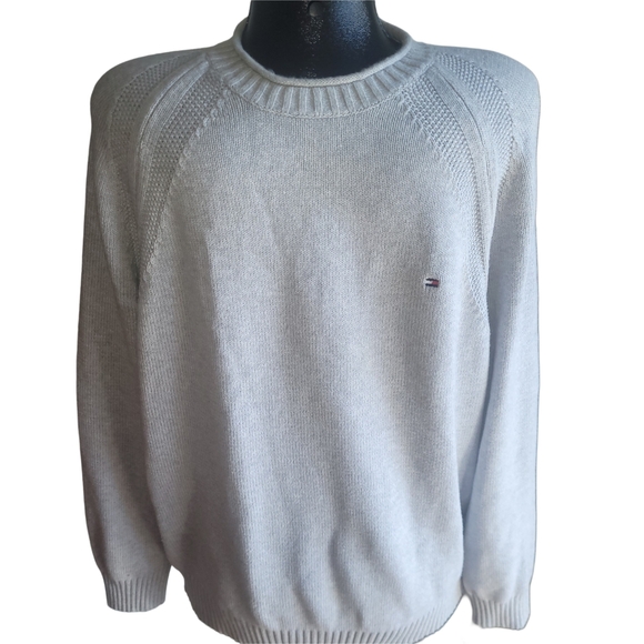 Tommy Hilfiger Light Gray Mens Knit Sweater L - Picture 1 of 4